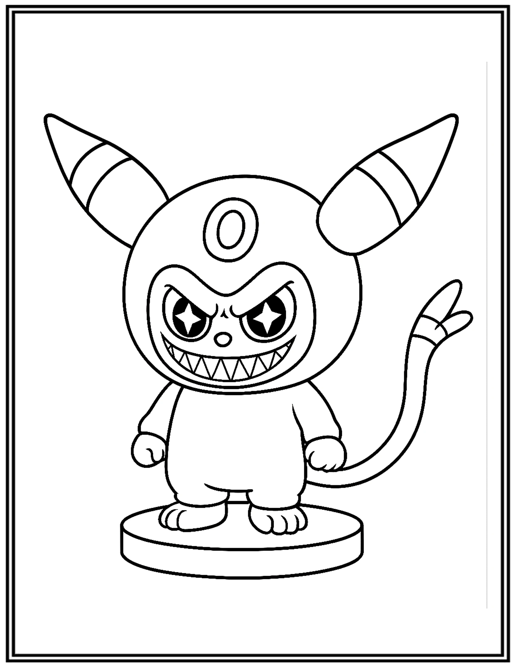 Labubu Umbreon Pokemon Coloring Pages