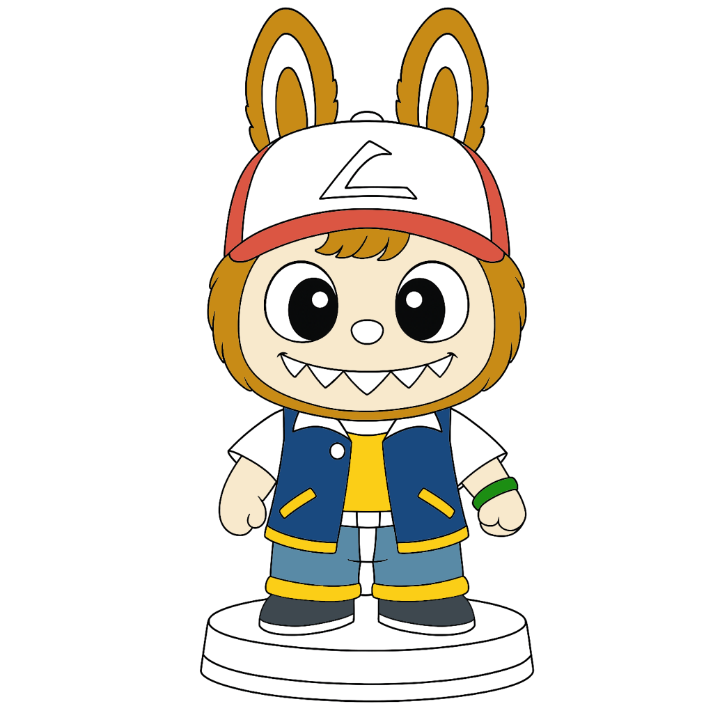 Labubu Pokemon Coloring Pages