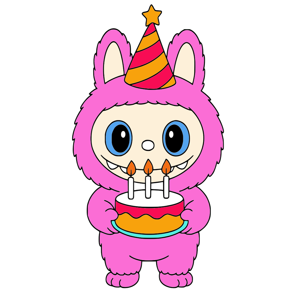Labubu Birthday Coloring Pages